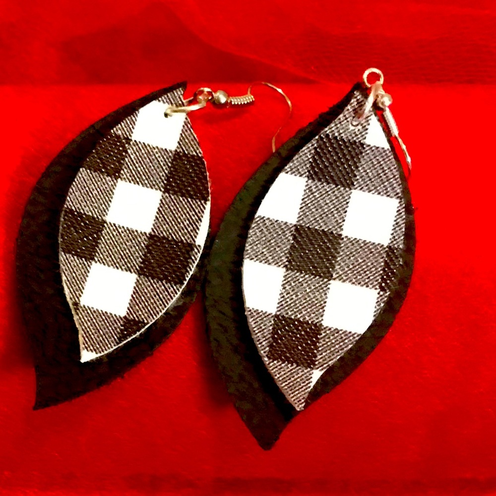 Handmade faux/genuine leather earrings